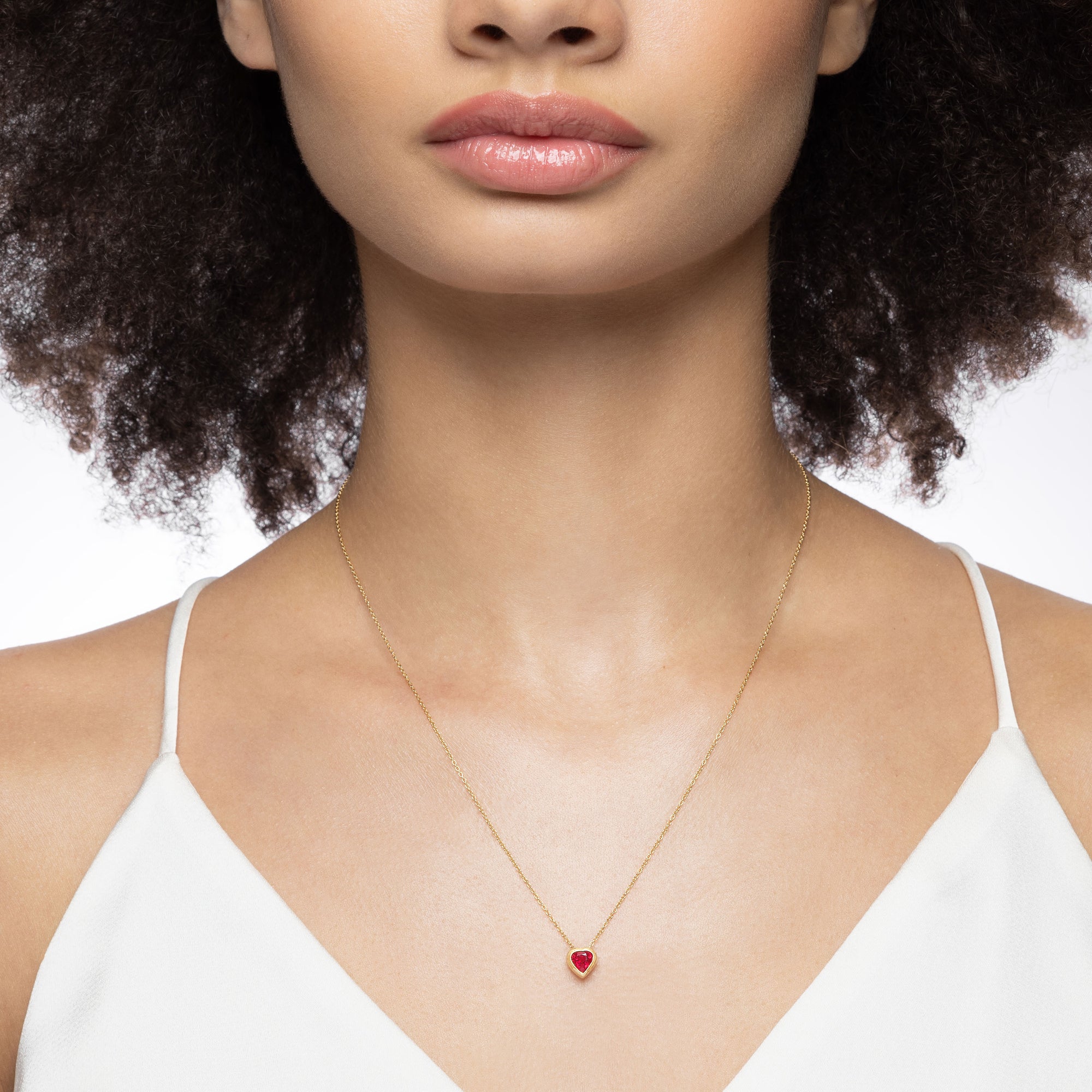 Bezel set ruby on sale necklace