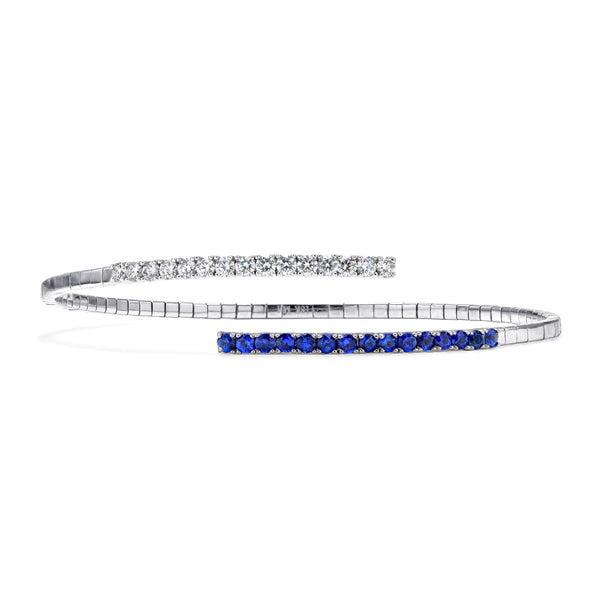 Bypass Sapphire and Diamond Flex Bangle – Mark Henry Jewelry